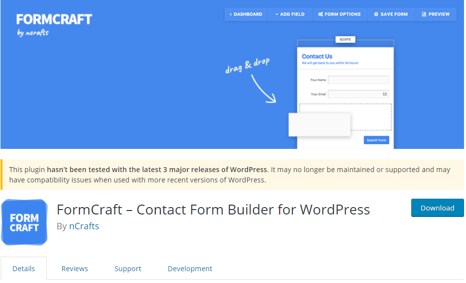 WordPress contact form plugin