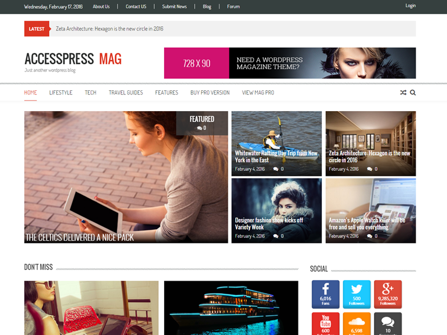 Free WordPress Magazine Themes